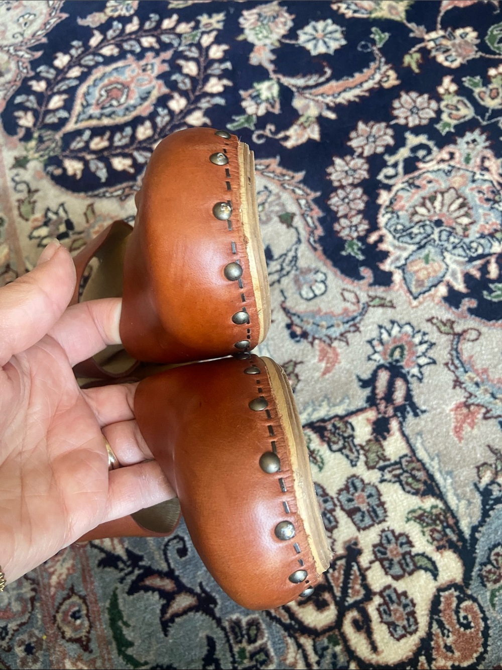 Dansko Thea  cognac brown chunky strapped clogs, 38 - Picture 8 of 13